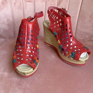 Handmade, Leather, Mexican Sandal Wedges, Huarache